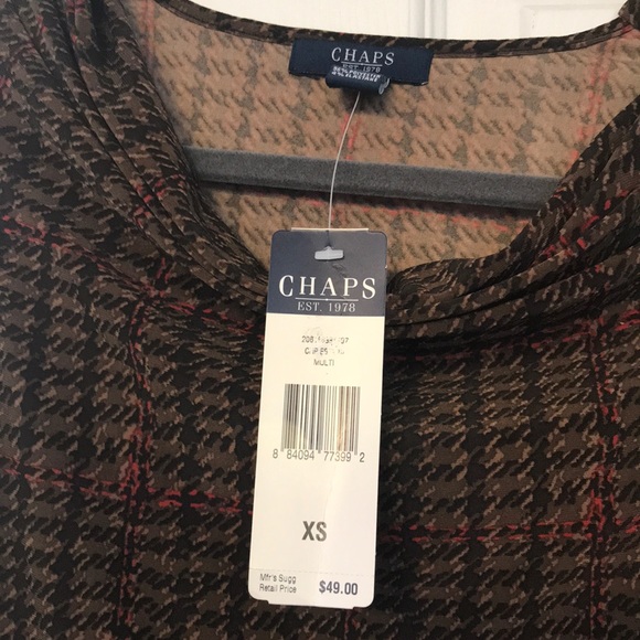 NWT Chaps Sleeveless Blouse - Picture 2 of 5